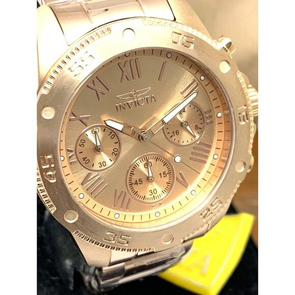 Invicta Women\'s Watch 28057 Wildflower Quartz Chronograph Rose Gold Steel